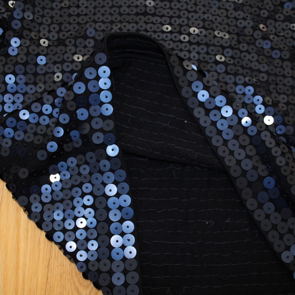 NWT J.Crew Navy Sequin Long-Sleeve Top - Picture 5 of 12